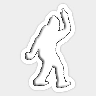 Bigfoot Middle Finger Sticker